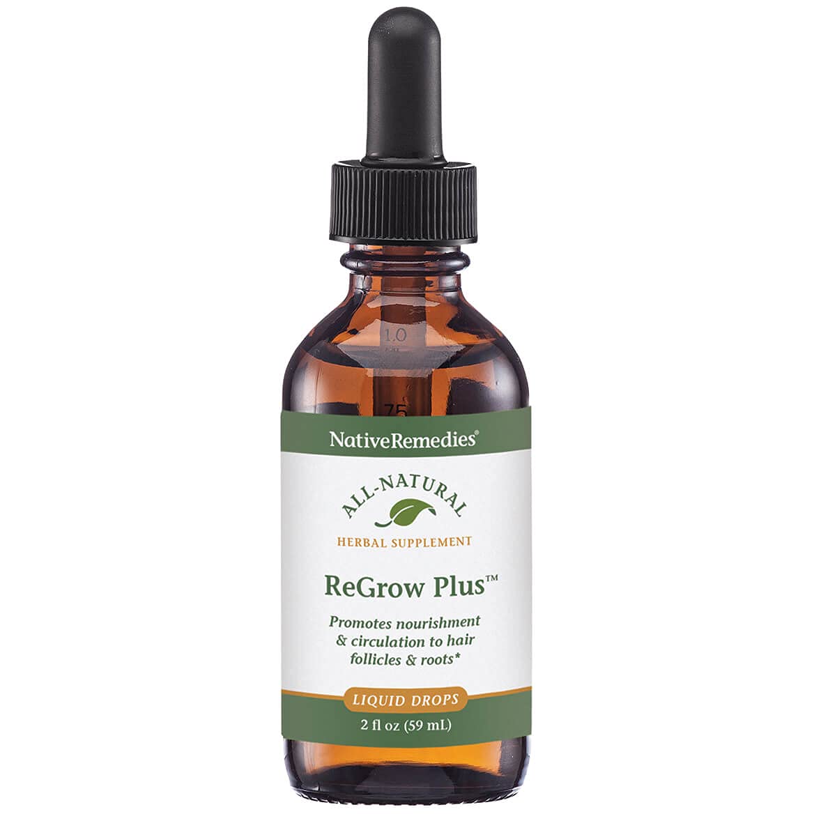 Native Remedies ReGrow Plus Natural Herbal Remedy for Healthy Hair, 2 Fl oz.