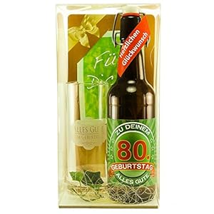 Bier Geschenk Geschenkset 80. Geburtstag