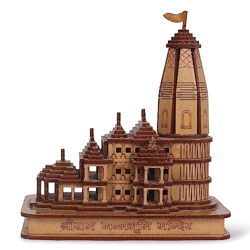 Templo de madera Shri Ram Mandir Ayodhya pequeño para altar del hogar 3