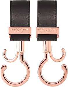 e.x.p.japon バギーフック PKG-合皮ブラック 360度回転 ダブルフック ベビーカー 荷物フック 耐荷重約60キロ ベビーカーフック e-bgh09pg 2個 (x 1)商品画像