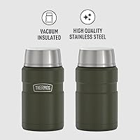 Vista 91 de THERMOS Stainless King Tarro de alimentos aislado al vacío con cuchara, 16 onzas, verde militar