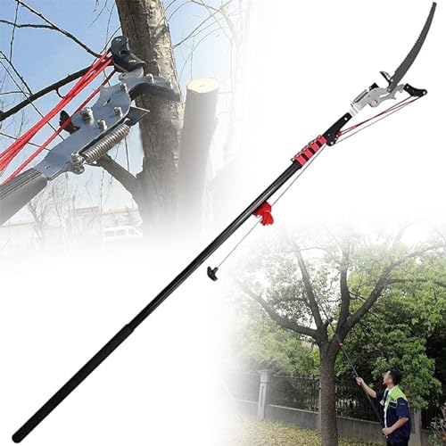 Professional Telescopic Tree Pruner Pole Saws Extendable Pruning Saw Gardening Landscaping Branch Saw Lopper Tools(5.4m/18ft,7.2m/24ft)