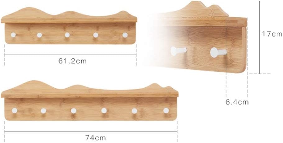 Creative Wall Mounted Storage Rack Home Entrance Multi Function Coat(6 Hooks)