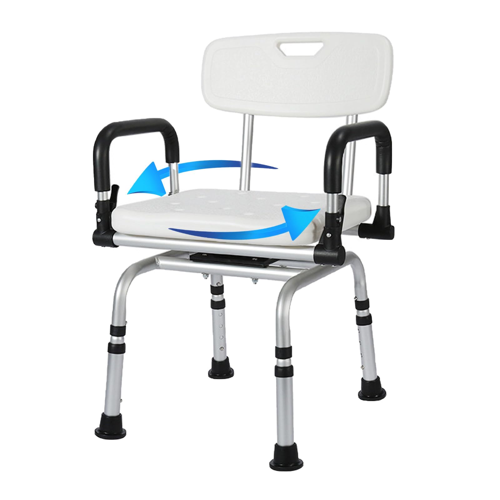 Asiento De Silla De Ducha con Respaldo ExtraíBle, Silla De Ducha para Ducha Interior Y BañEra, Taburete De Ducha Ajustable para Ancianos, Discapacitados, Embarazadas, Discapacitados