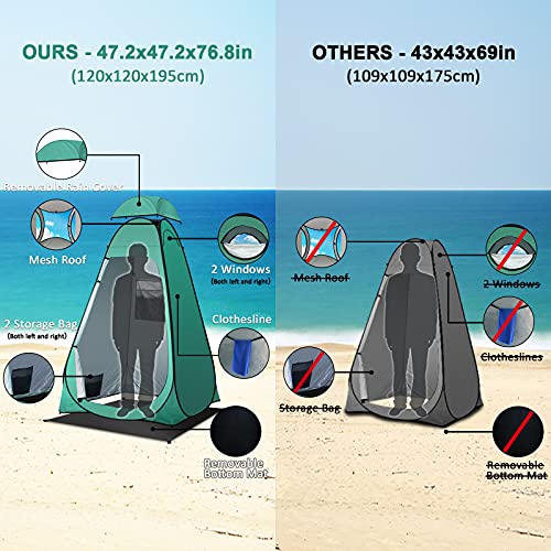 Anngrowy A-G-3 Shower Tent Pop-Up Privacy Tent Camping Portable Toilet Tent Outdoor Camp Bathroom Changing Dressing Room Instant Privacy Shelters thumb #3