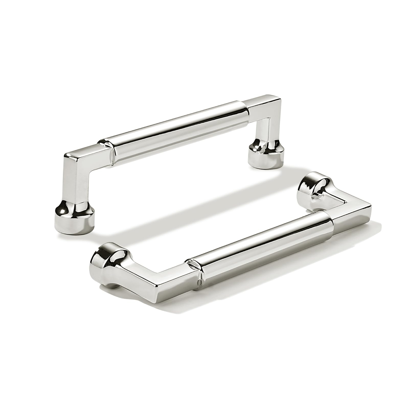 AMZ - 80345 Polished Nickel Cabinet Pulls CTC 4 in (102 mm) 10 Pack