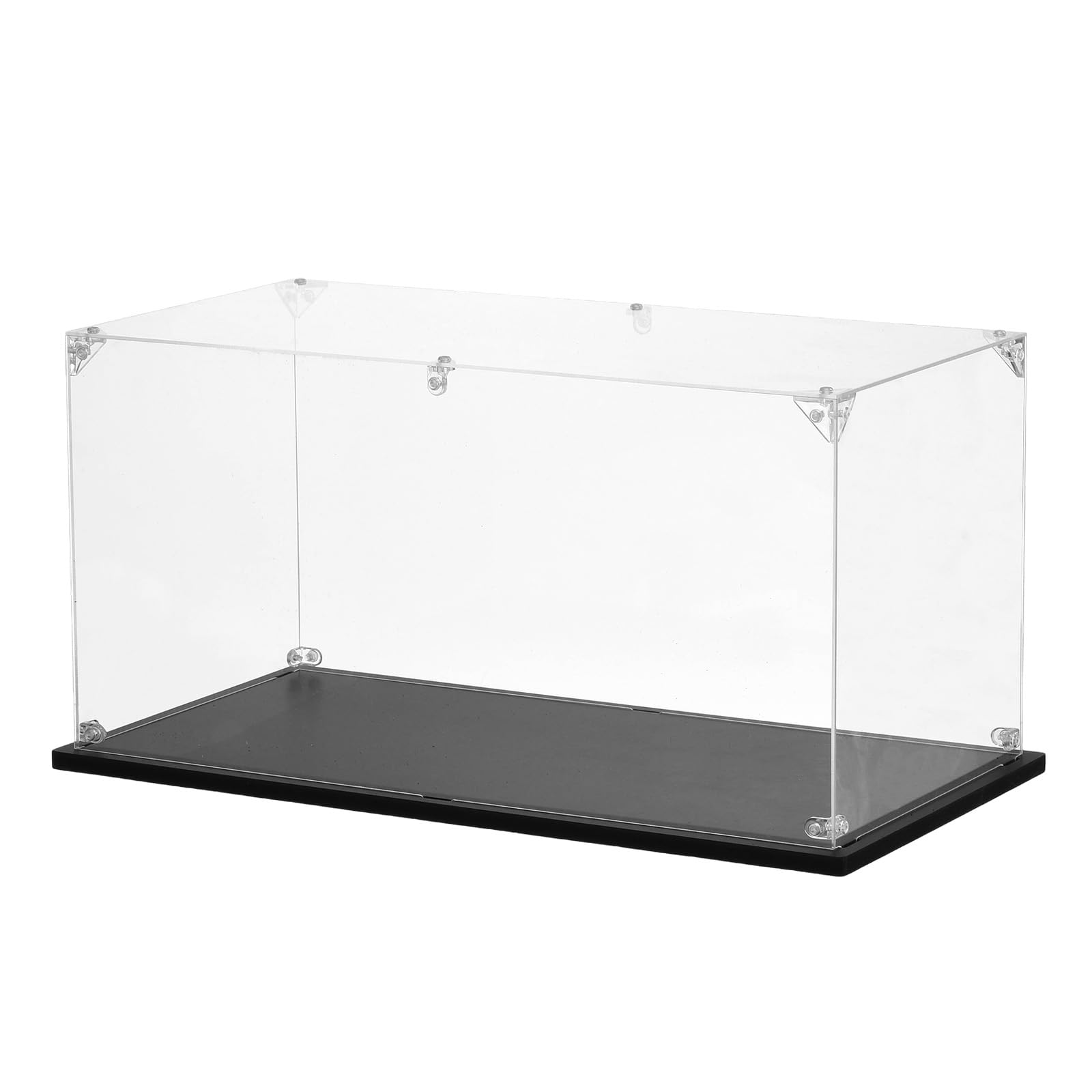 Muiltvoe Acrylic Display Case, 15.8"x8"x11.8" Clear Display Box Assemble Dustproof Storage Organizer Showcase for Collectibles Action Figures
