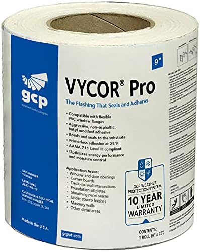 Grace Vycor Pro Self Adhered Window and Door Flashing - 6 Inch - Single Roll