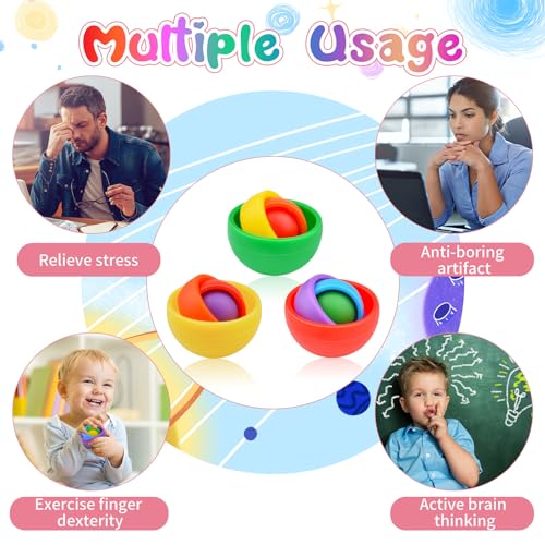 Image of Fidget Toys for Kids, Fidget Spinner Adults 3PC, Gifts for Boys Girls Teens, ADHD Autism Stress Relief Quiet Finger Toys Classroom