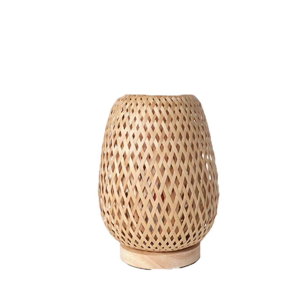 LJHFG63KUYT Bedside Lamps Desk Lamp Bedside Bedroom Living Room Atmosphere Bamboo Woven Night Light Homestay Small Nightstand Dorm