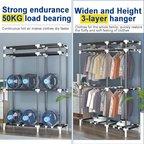 Heated Clothes Airer - 2400W Electric Drying Rack with Timer for Efficient Indoor Laundry Drying Electric Clothes Drying - Image 5