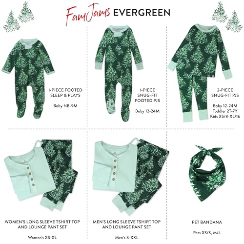 image for HonestBaby Family Matching Holiday Pajamas Organic Cotton for Men, Wom