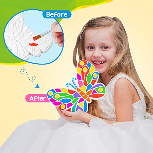 Letapapa Arts And Crafts Painting Kits For Kids Aged 4-8, 6 Pack Diy Kids Plaster Painting Set, Indoor & Outdoor Decoration, Kids Craft Painting Activities Christmas Gift For 4 5 6 7 8 Year Old Girls #TOP4