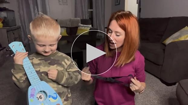 Kids Guitar KYAIGUO Toys Toddler Electric Guitar Toy With Microphone,Boys Girls Electric Musical Instrument Toy For 3 4 5 6 7 8 Year Old Gifts Blippi Toys