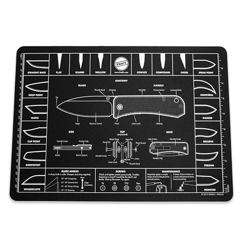 Knafs - Mat/Mouse Pad - Large Oversize for Desk with Pocket Knife Info - 14