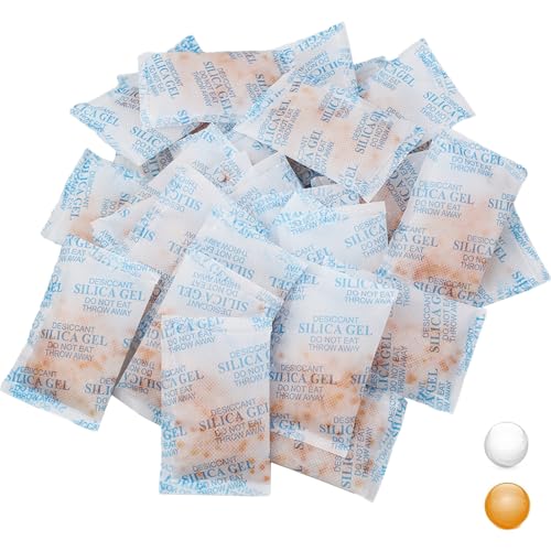 10 g x 30 Bolsas Antihumedad Cajones,Gel de Silice Antihumedad,Bolsitas Antihumedad,Bolsa Antihumedad,Silica Gel Bolsitas,Tasa de Absorción de Humedad Del 35%,con Indicador de Cambio de Color
