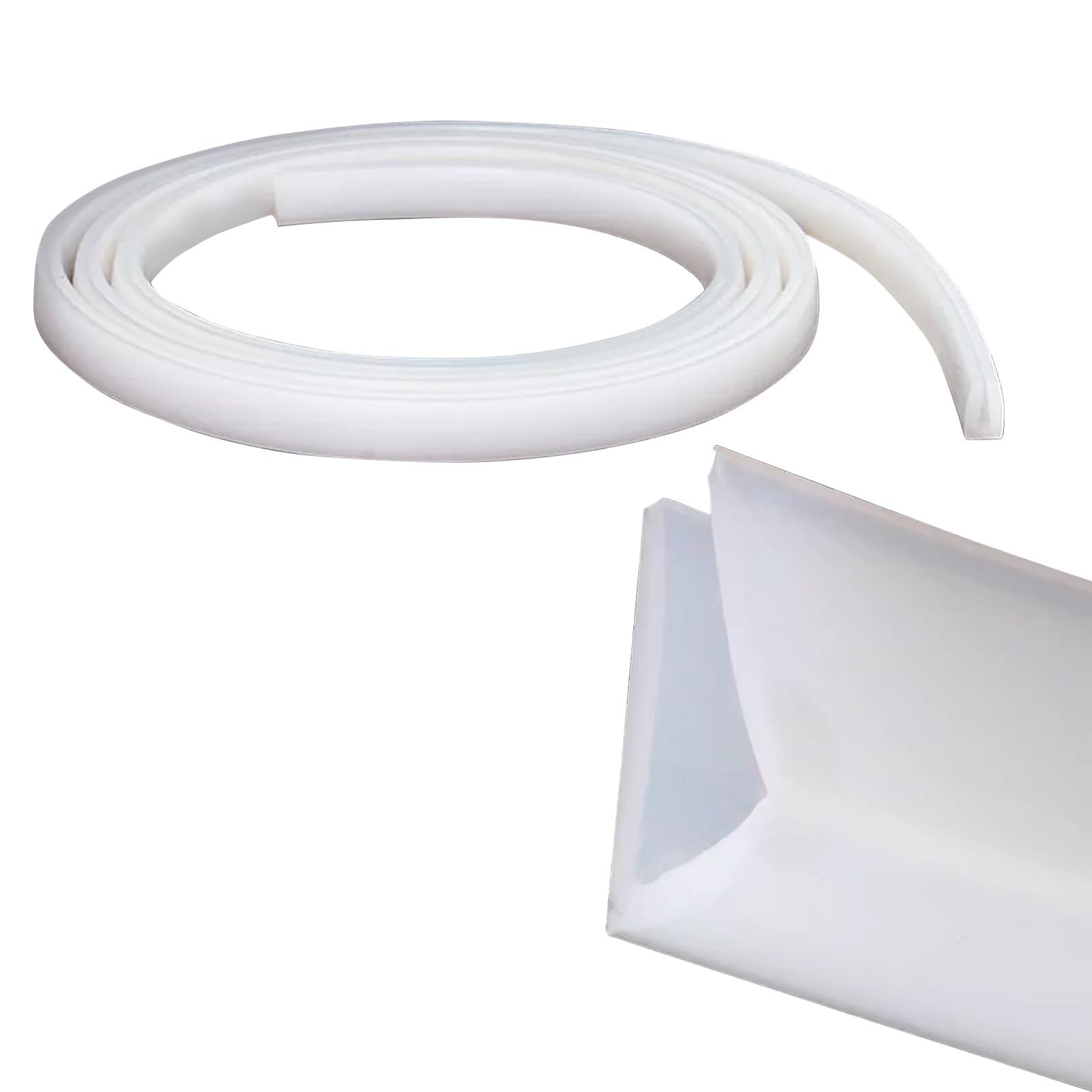 ACESOME U-Form Kantenschutz, 2 Meter Glas Trim Seal aus Silikon, Autotür Schutz, Kantenschutz für Schrankkanten, Abschlussleiste, Deckenkanten, Arbeitsplatten (für Kanten 9~10mm)