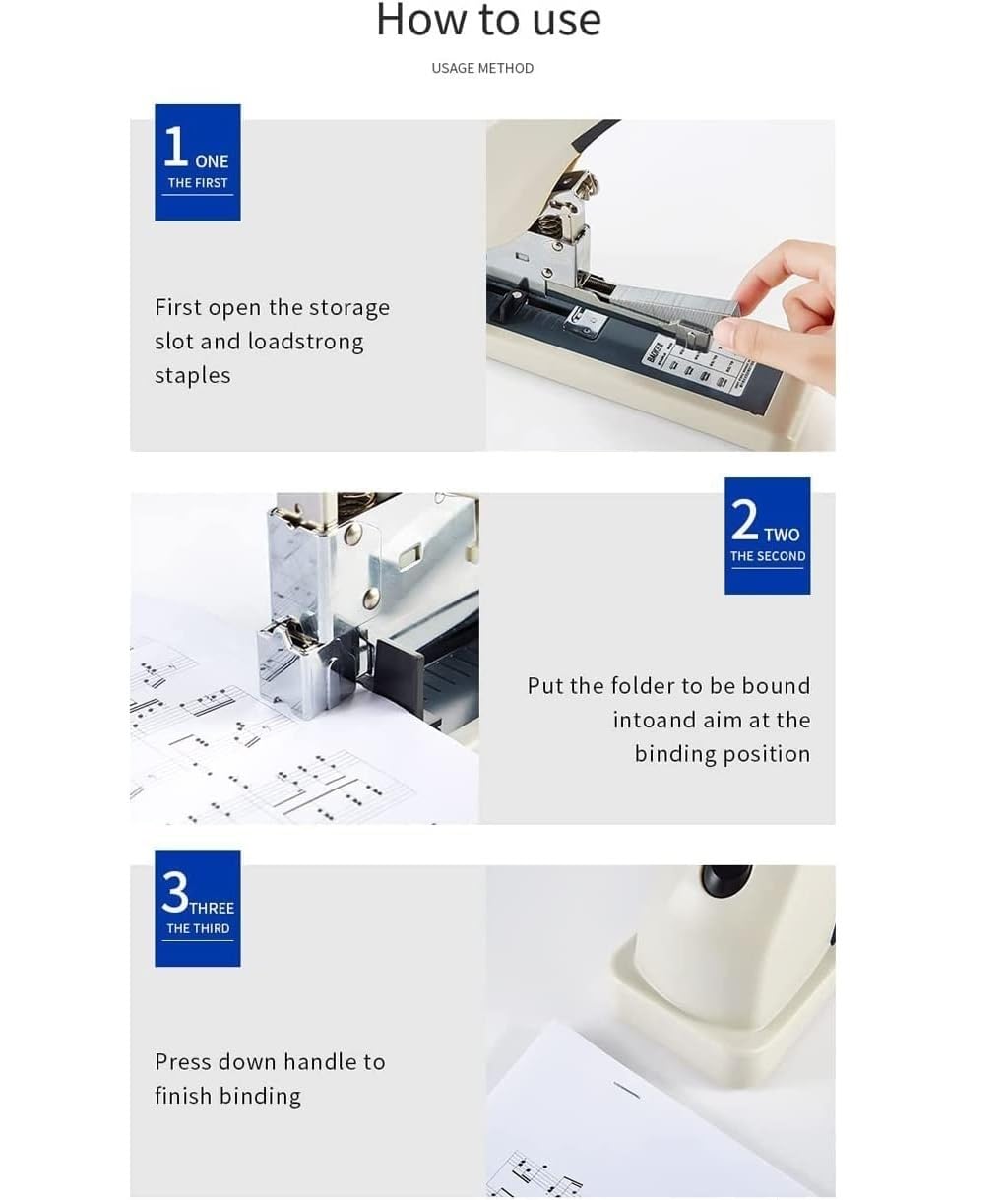 Spillatrice Cucitrice da scrivania grande e pesante da scrivania, cucitrice portatile, cucitrice portatile, cucitrice for studenti, forniture for ufficio a risparmio di manodopera Forniture per Uffici