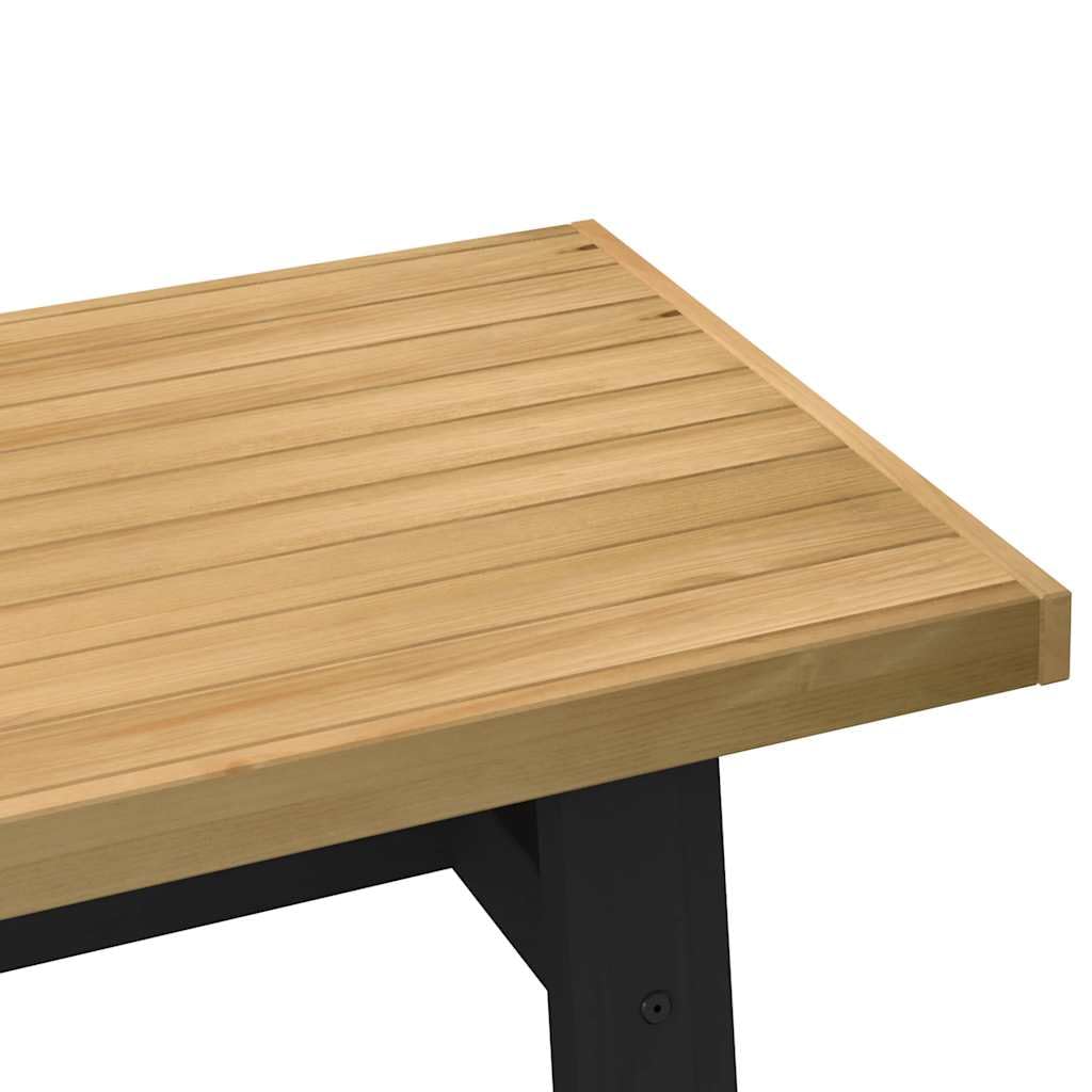 Mesa de centro NOAIN patas en forma de A, 120 x 60 x 40 cm, madera maciza de pino, mesa de café robusta para salón, mobiliario moderno