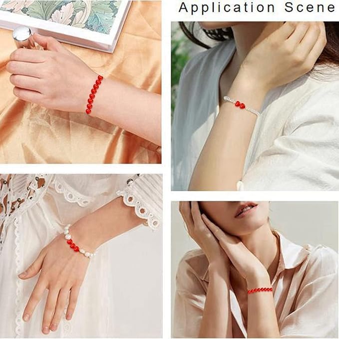 DanLingJewelry 1200Pcs Red Heart Acrylic Beads Mini Love Sweet Heart Pony Beads for Jewelry Making DIY Necklaces Bracelets Keychains - Image 6