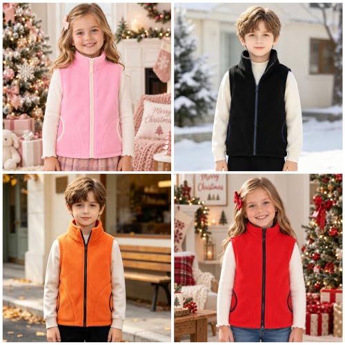 Image of Mud Kingdom Boys Girls Polar Fleece Vest Winter Thick Warm Outerwear Funny Cartoon