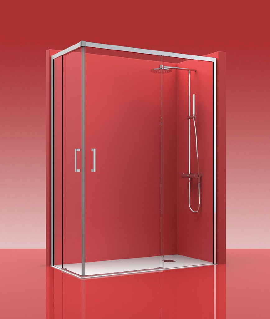 Mampara de ducha Urban 300 para baños pequeños y modernos de estilo urbano
