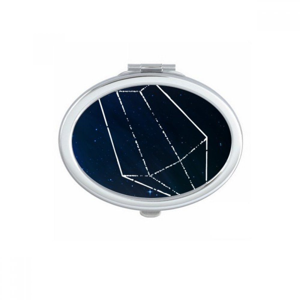 Miroir de maquillage compact ovale pour en finir avec les miroirs lourds
