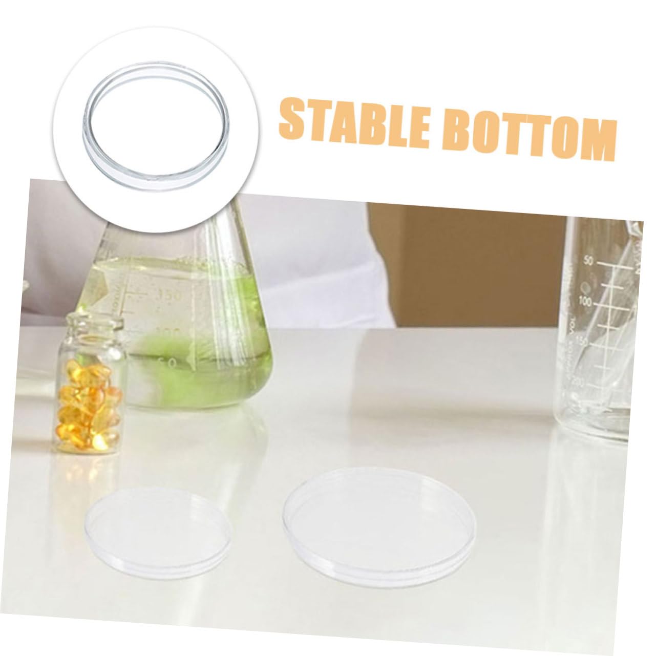 MAGICLULU Placa De Petri De Plástico Plato De Cultivo Platos Placa De Cultivo Celular Cultivo De Células Tejido Placas Para Uso En Laboratorio Placas Petri El Plastico 10 Piezas X 4