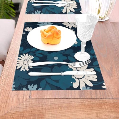 Sets de table lavables en PVC bleu : protégez votre table sans nappe fragile
