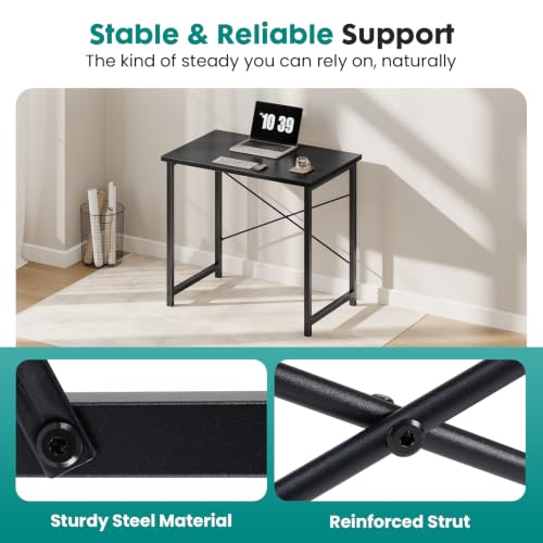 Image of OLIXIS 32-Inch Small Computer Desk for Home Office, Black