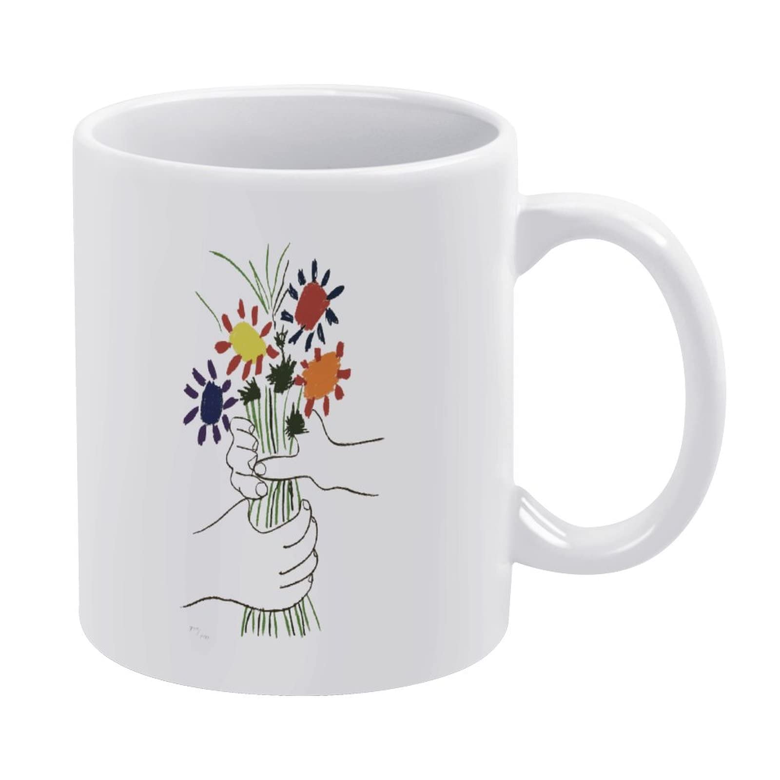 Amazon.co.jp: マグカップ ピカソ 友情の花 コーヒーカップ おしゃれ