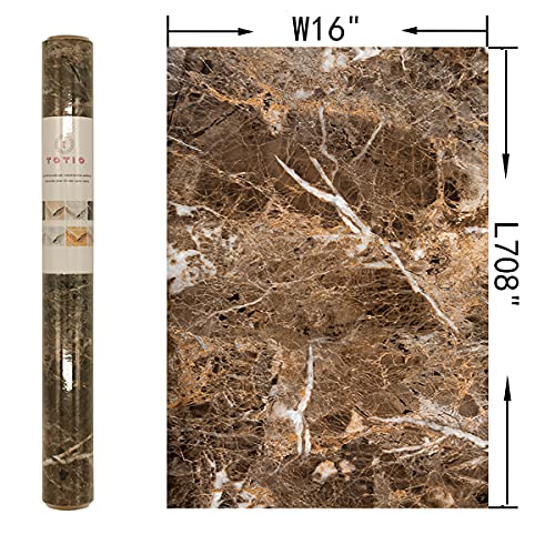Brown Granite Wallpaper Peel Stick Matte Thick Marble Contact Paper For Countertop 16 X 354 Inch Waterproof Oil Proof Self Adhesive Furniture Stickers Kitchen Counter Shelf Liner Wall Vinyl Decorative #TOP6
