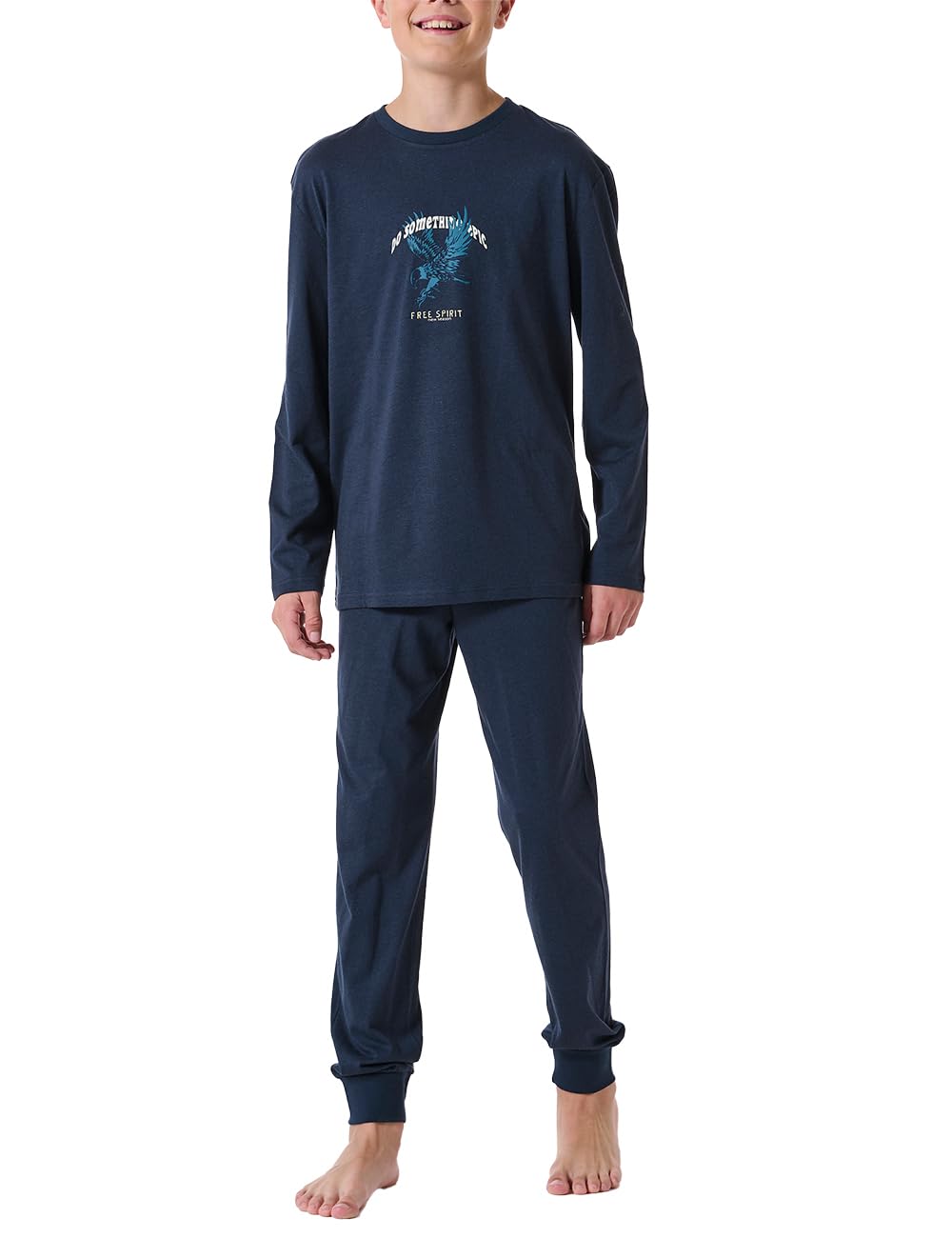 Schiesser Jungen Schlafanzug Set Lang - 100% Organic Bio Baumwolle - Größe 140 Bis 176 Pyjamaset