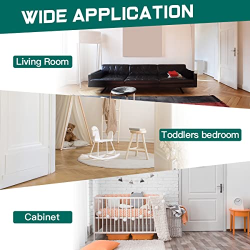 Magnetic Door Stop For Bottom Of Door - 2 Pack Door Stopper Black Cat Shape Catch Wall Protector, Heavy Duty Door Stop With 3M Adhesive Tape, Hold Keep Door Open #TOP3