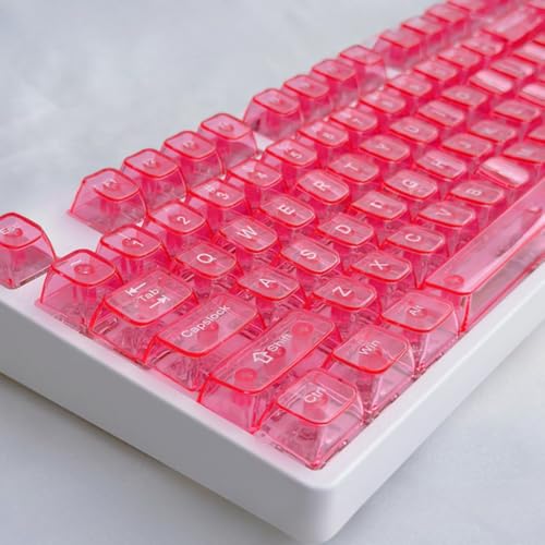 Teclas de gelatina transparentes de color rosa para crear tu teclado mecánico artesanal 2