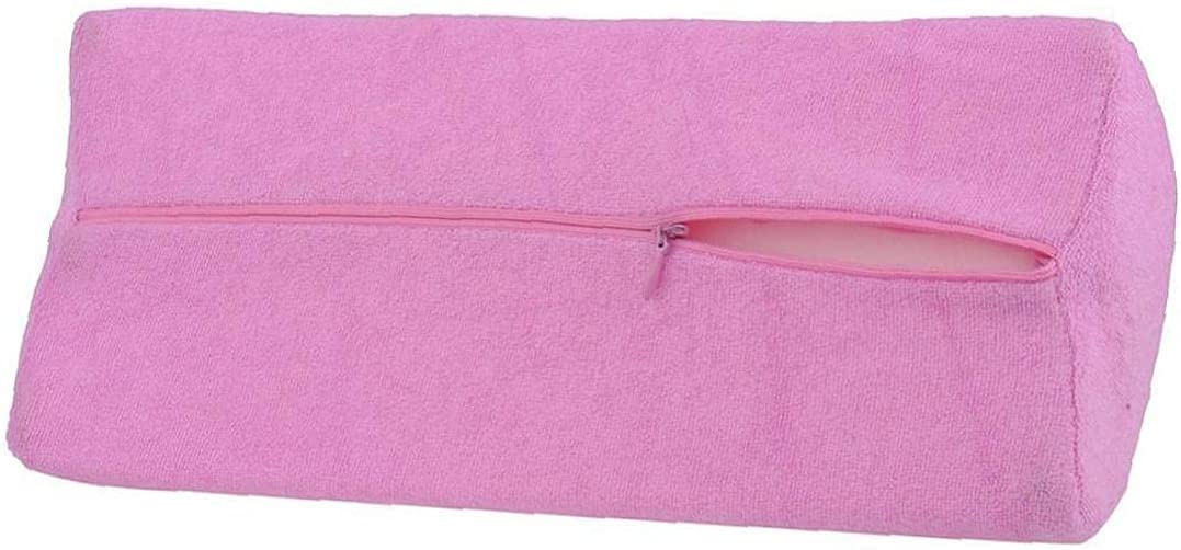 U-K Cuscino per mani per nail art, morbido cuscino in spugna - Set da tavolo per nail art - Supporto per bracciolo rimovibile, lavabile, supporto per manicure, trucchi (rosa) design carino