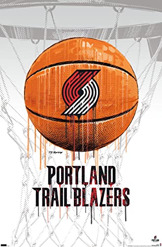 Trends International NBA Portland Trail Blazers - Drip Basketball 21 Wall Poster, 22.375" x 34", Unframed Version