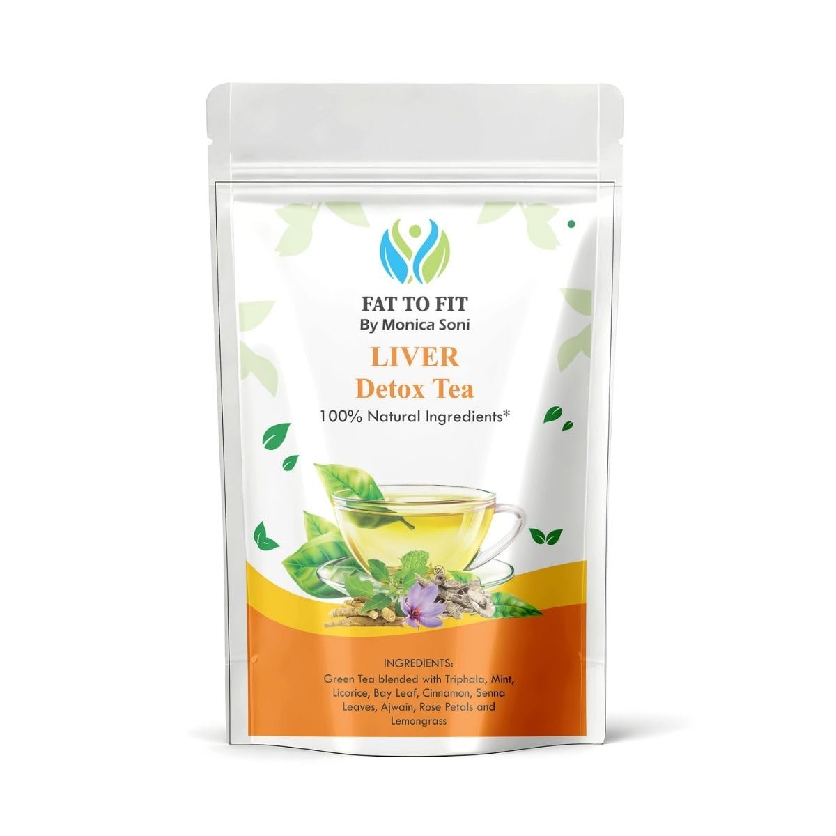 Fat to Fit Natural Liver Detox Tea | Fatty Liver Support Ayurvedic Blend with Milk Thistle & Harad | Helps Liver Cleansing, Digestion, Metabolism & Toxin Flush | Natural Caffeine Free | 100 gram-image-19