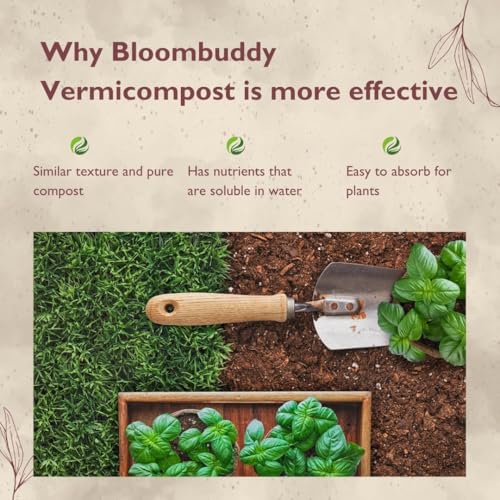 Image of BLOOMBUDDY Organic Vermicompost - 5 kg | Plant Fertilizer & Compost for Plants | Natural Manure for Home Gardening | Vermi Compost for Plants, Indoor Pots & Home Garden Use