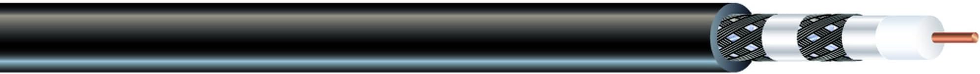 56918443 Rg6 Quad Shield CATV Communication Cable 100 Ft Coil, 100'