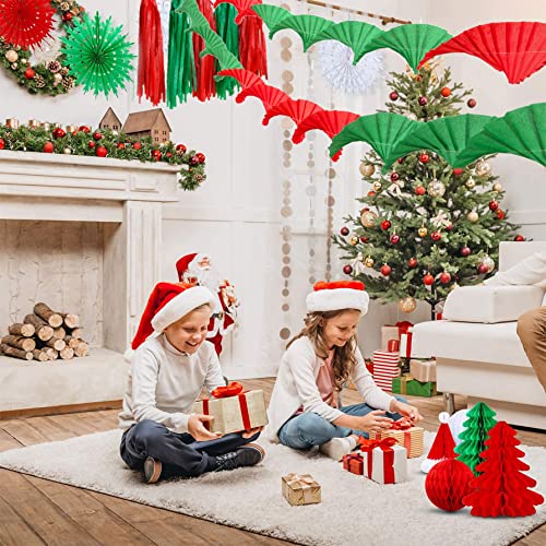 Yomiie Christmas 355 Feet Crepe Paper Streamers Crafts 12 Rolls 2 Colors Red Green Garland Hanging Classic Photo Booth Backdrops Decorations For Xmas Festival Party Ornaments #TOP3