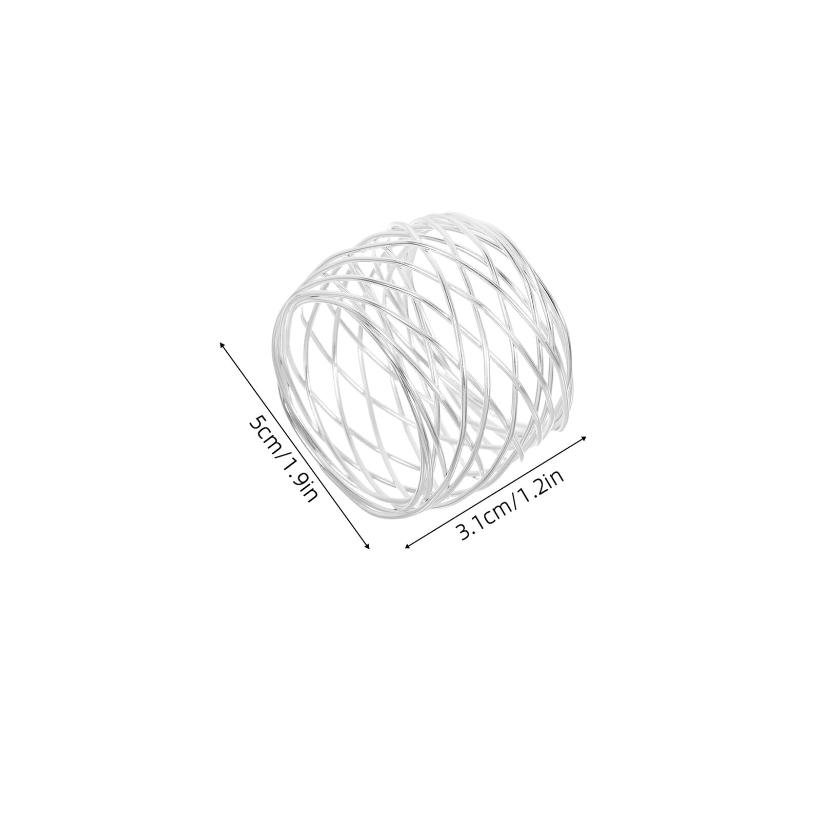 6 Stück Metall Serviettenringe Verdrehter Draht Mesh Design Langlebig Tischdekoration für Dinner Party Hochzeit Thanksgiving Weihnachten Festliche Serviettenschnallen