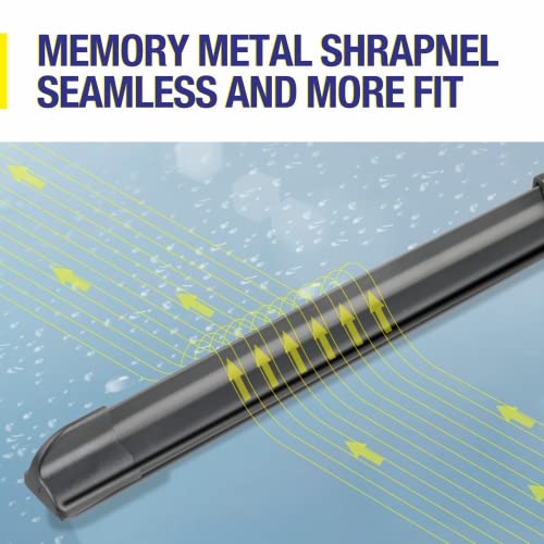 Image of 3 Wipers 22 inch /22 inch /11 inch Replacement For Ford Expedition 2020 2019 2018 (Set of 3), 22 Inch+22 Inch Windshield Wiper Blades with 11 Inch Rear Wiper Blade-Original Factory Quality