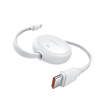 Baseus Cavo USB C 60W PD 5A QC 4.0 Mini retrattile Ricarica Rapida C a C 4 livelli preimpostati per iPhone 15, Samsung iPad, facile da riporre, portatile