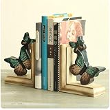 LILOVE Retro Ice Blue Butterfly Bookends, Creative American Decorations, Bookends, Bookshelves, Resi