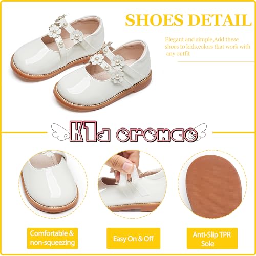 Image of Kiderence Toddler Girl Mary Jane School Uniform Dress Shoes Oxford Flats