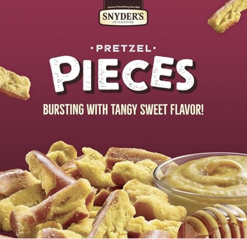 Image of Snyder's of Hanover Pretzel Pieces, Variety 12 Pack bundled by SUPERDEALS 4 Honey Mustard and Onion, 4 Jalapeno, 4 Hot Buffalo Wing Pretzels, 2.25 Oz each bag, total 27 Ounces with mystery gift in every order