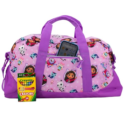 Gabby's Dollhouse Duffle Bag, 16 inch Travel Sleepover Weekender Bag for Girls, Purple Dance Bag4