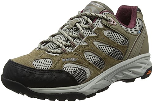 Hi-Tec Wild-Fire Low I Waterproof, Zapatillas de Senderismo para Mujer, Beige (Taupe/Warm Grey/Grape Wine), 39 EU