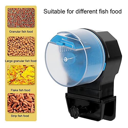 Automatic Fish Feeder, Aquarium Fish Feeder Dry Granular Flake Food for Fish Tank(Blue) - Image 4